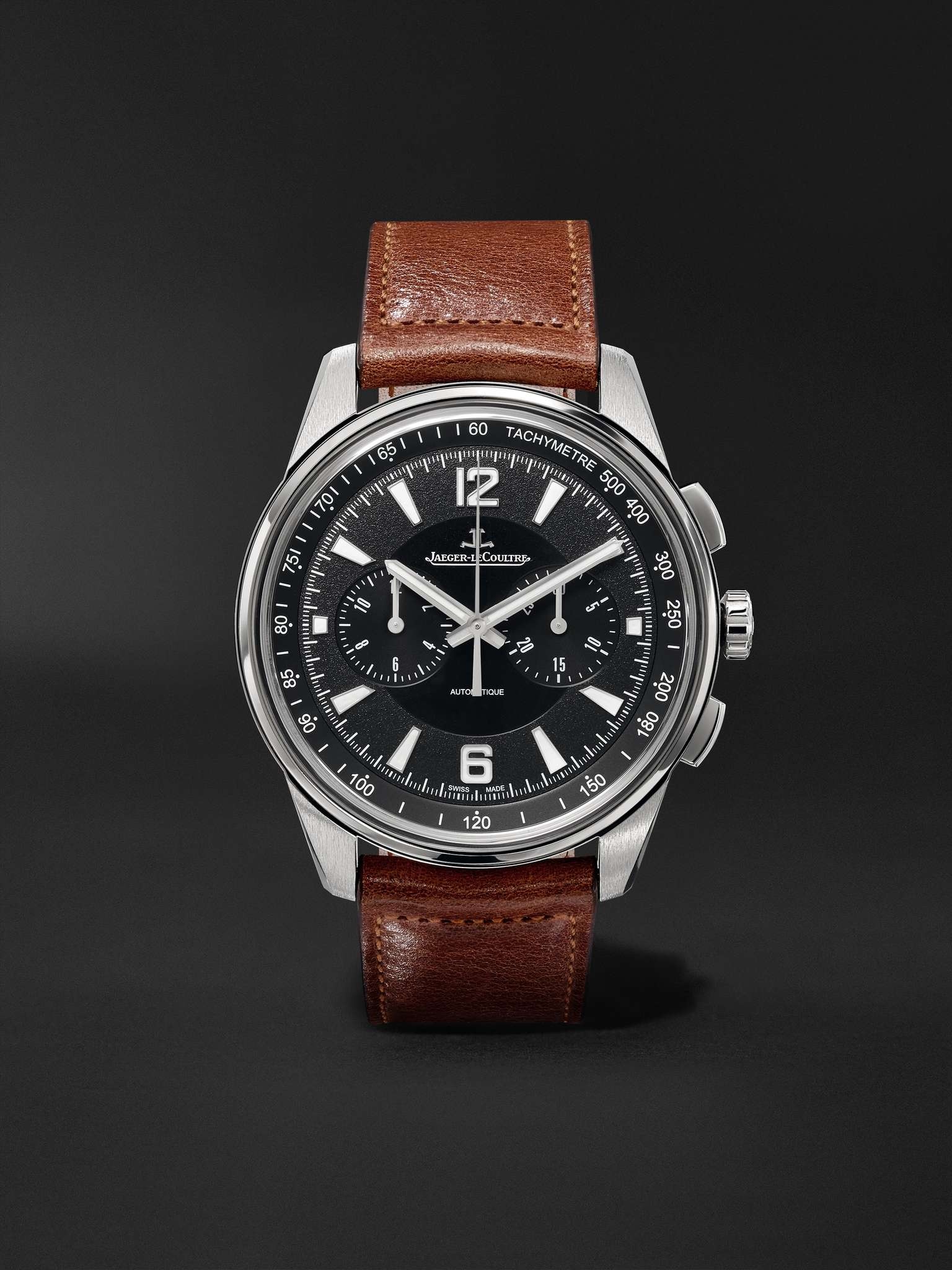 Polaris Automatic Chronograph 42mm Stainless Steel and Leather Watch, Ref. No. Q9028471 - 1