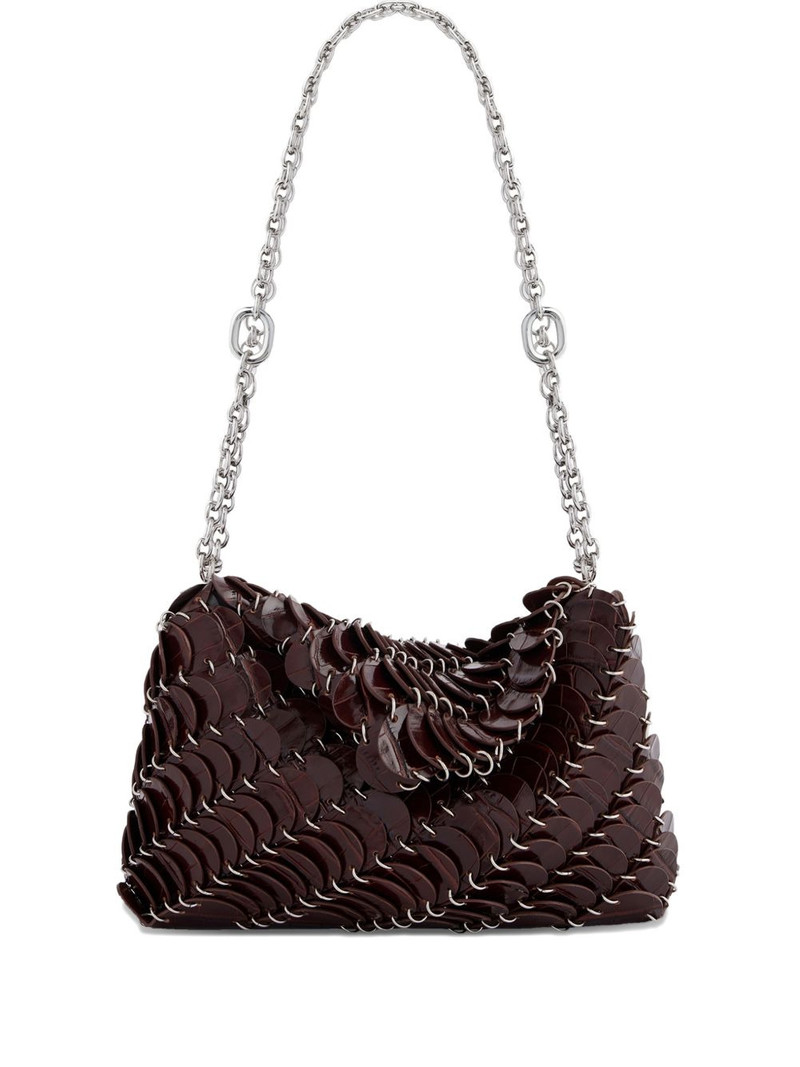embossed crocodile shoulder bag 1