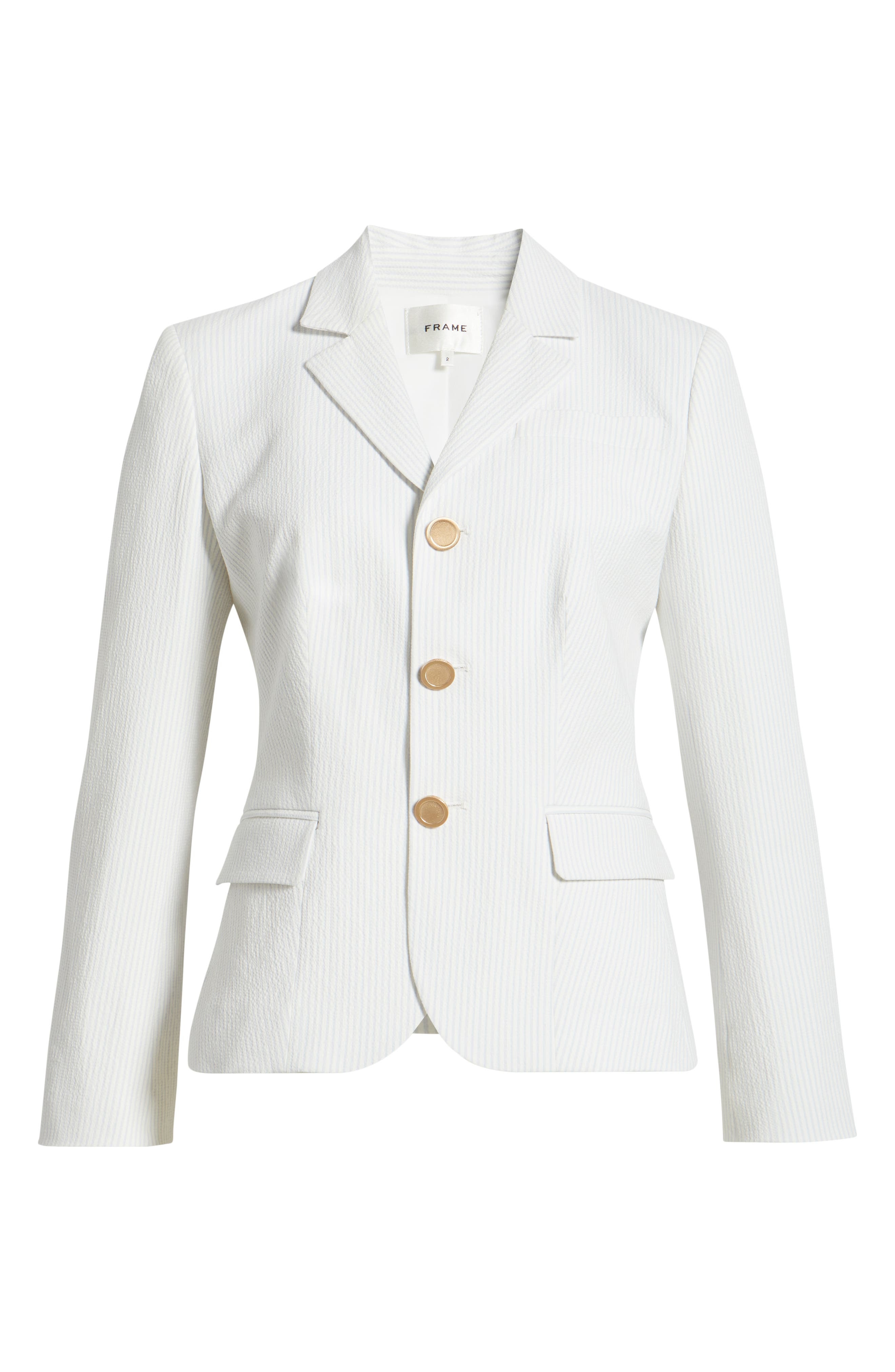 FRAME The Smart Blazer in Light Chambray Multi at Nordstrom - 6