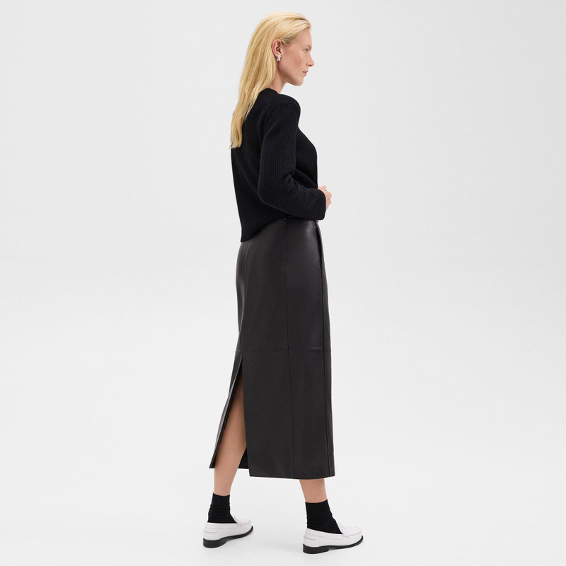 Theory Trouser Skirt in Leather outlook
