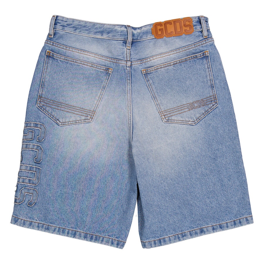 Gcds New Light Blue Bucket Denim Bermuda Shorts - 2