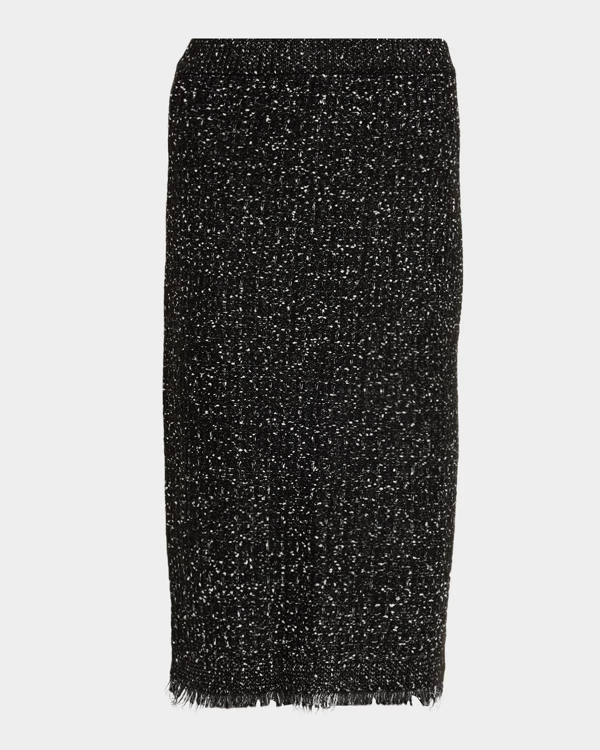 Juliette Metallic Tweed Knit Midi Skirt - 1