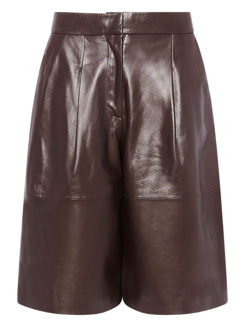 lamb-leather bermuda shorts 1