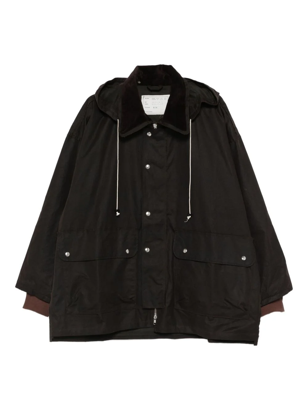 drawstring-hood windbreaker jacket - 1