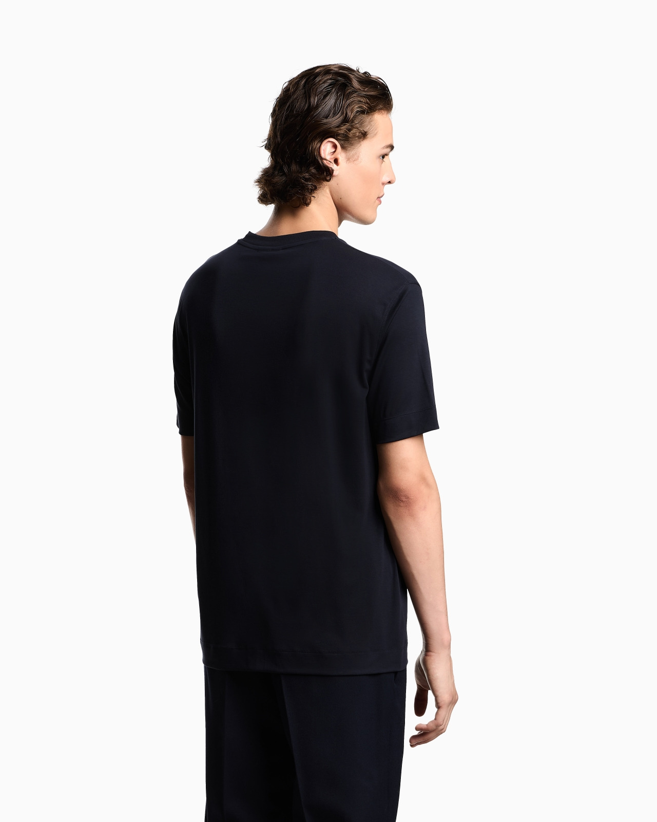 MODAL JERSEY T-SHIRT WITH MICRO EAGLE EMBROIDERY - 3