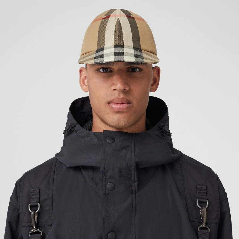 Reversible Vintage Check Cotton Baseball Cap 4