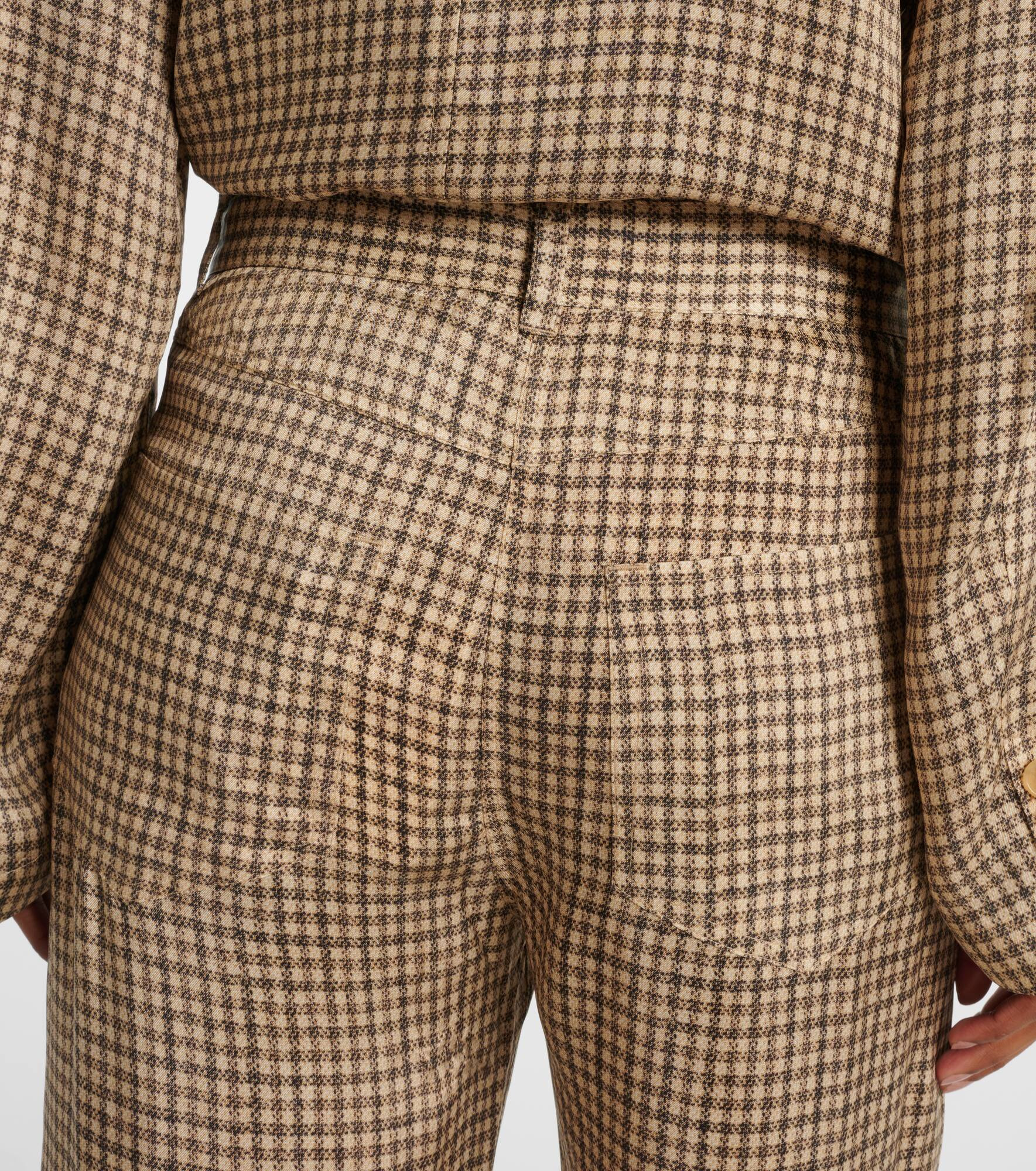 Poltana checked mid-rise wide-leg pants - 6