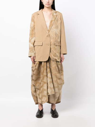 UMA WANG jacquard draped maxi skirt outlook