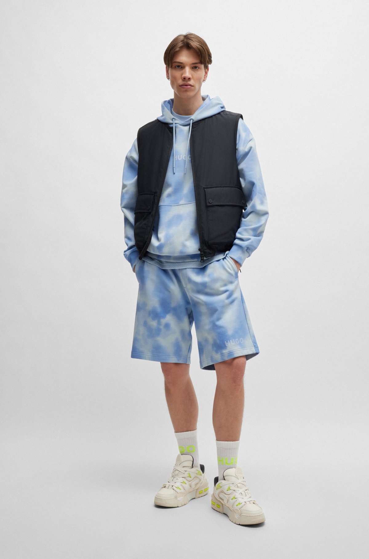 RELAXED-FIT SHORTS IN COTTON TERRY WITH SEASONAL PRINT - 4