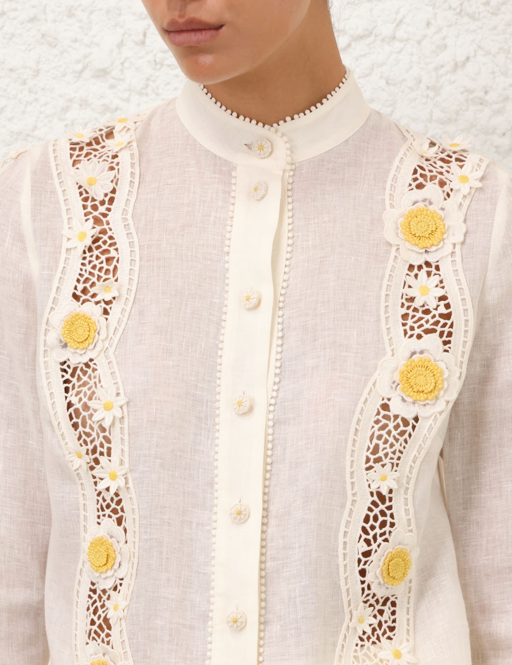 EVERLEY FLOWER TRIM SHIRT - 5