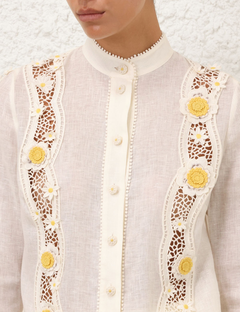 EVERLEY FLOWER TRIM SHIRT 5
