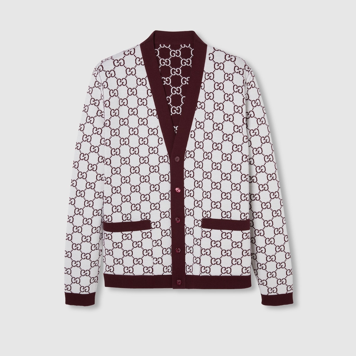 Reversible GG wool jacquard cardigan - 9