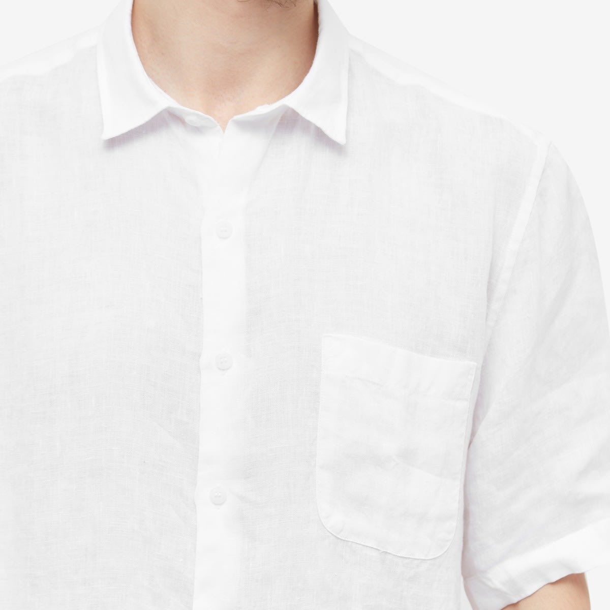 Sunspel Linen Short Sleeve Shirt - 5