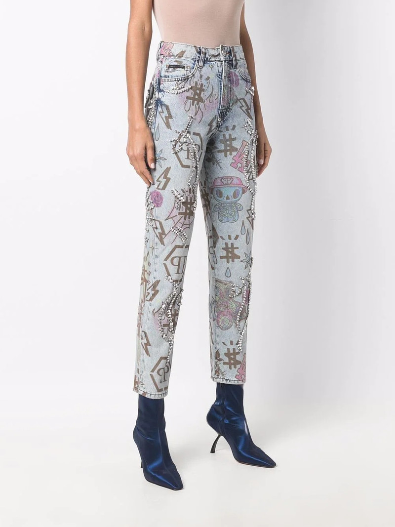 tattoo-monogram boyfriend jeans 3