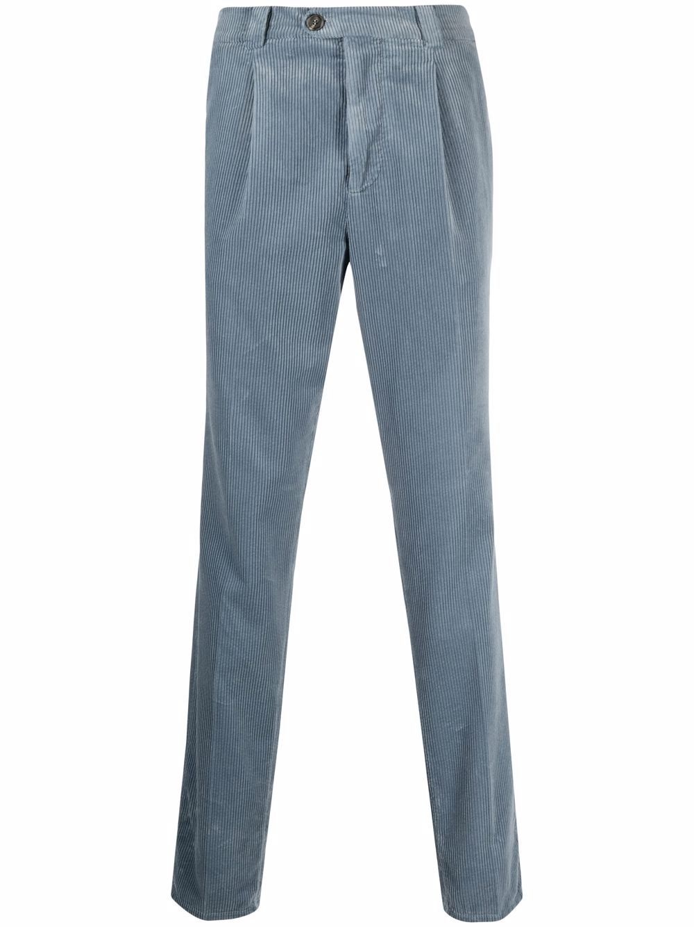 slim-cut corduroy trousers - 1