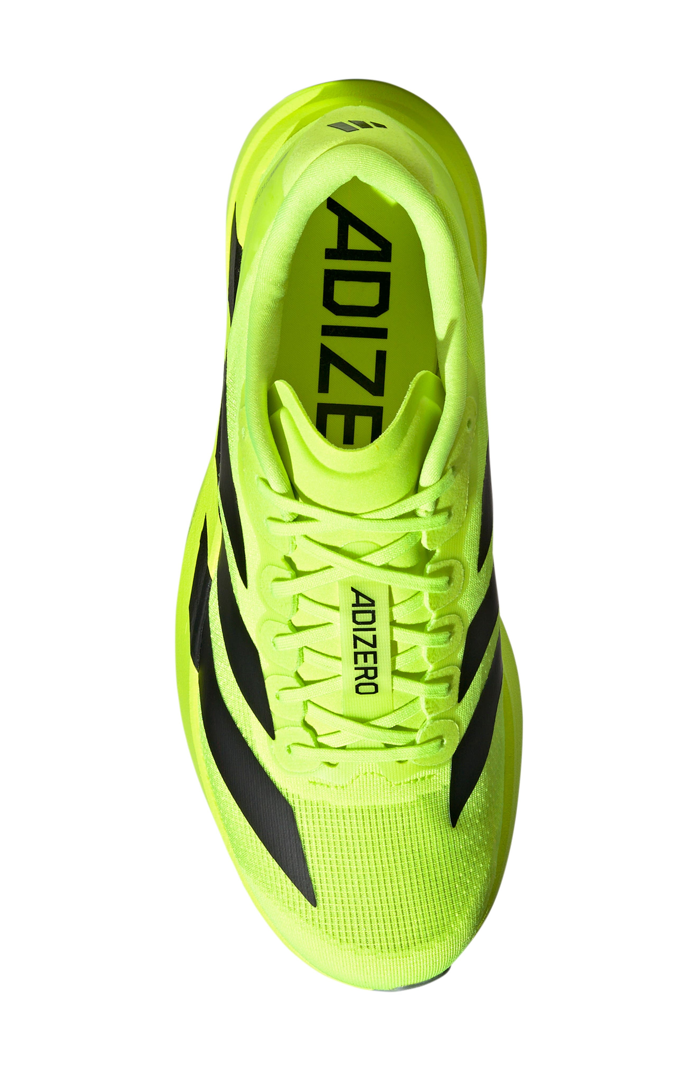 adidas Gender Inclusive Adizero Evo SL Running Shoe in Lemon/Black/Matte Silver at Nordstrom - 4