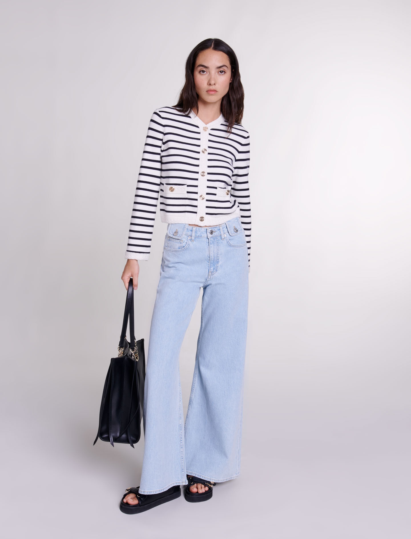 Striped knit cardigan - 2