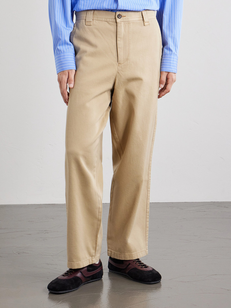 Wide-Leg Cotton-Twill Trousers 3