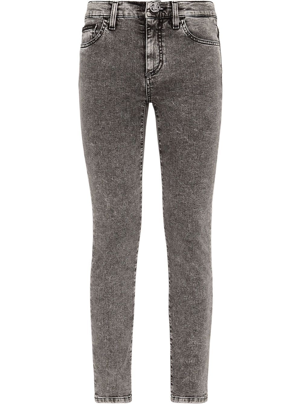 cropped skinny-cut jeans - 1