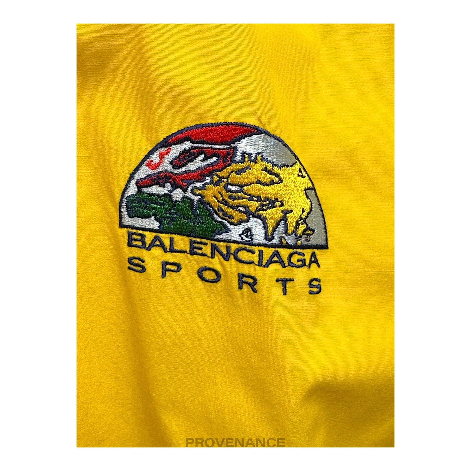 Balenciaga Sports Embroidered Bowling Shirt - Yellow M - 7