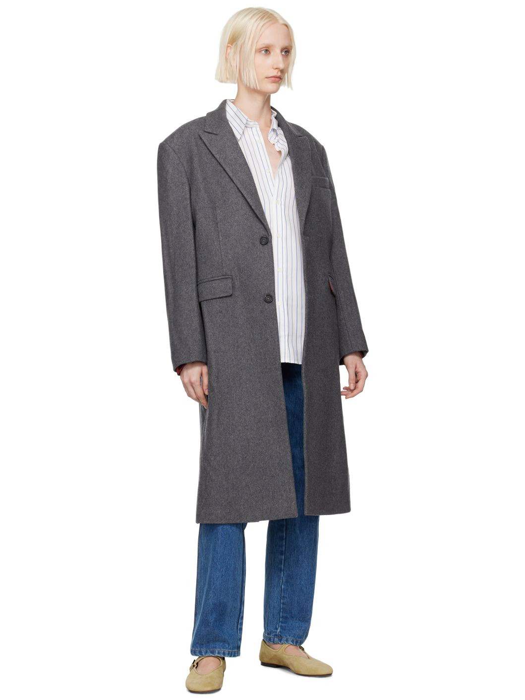 Gray Classic Coat - 4