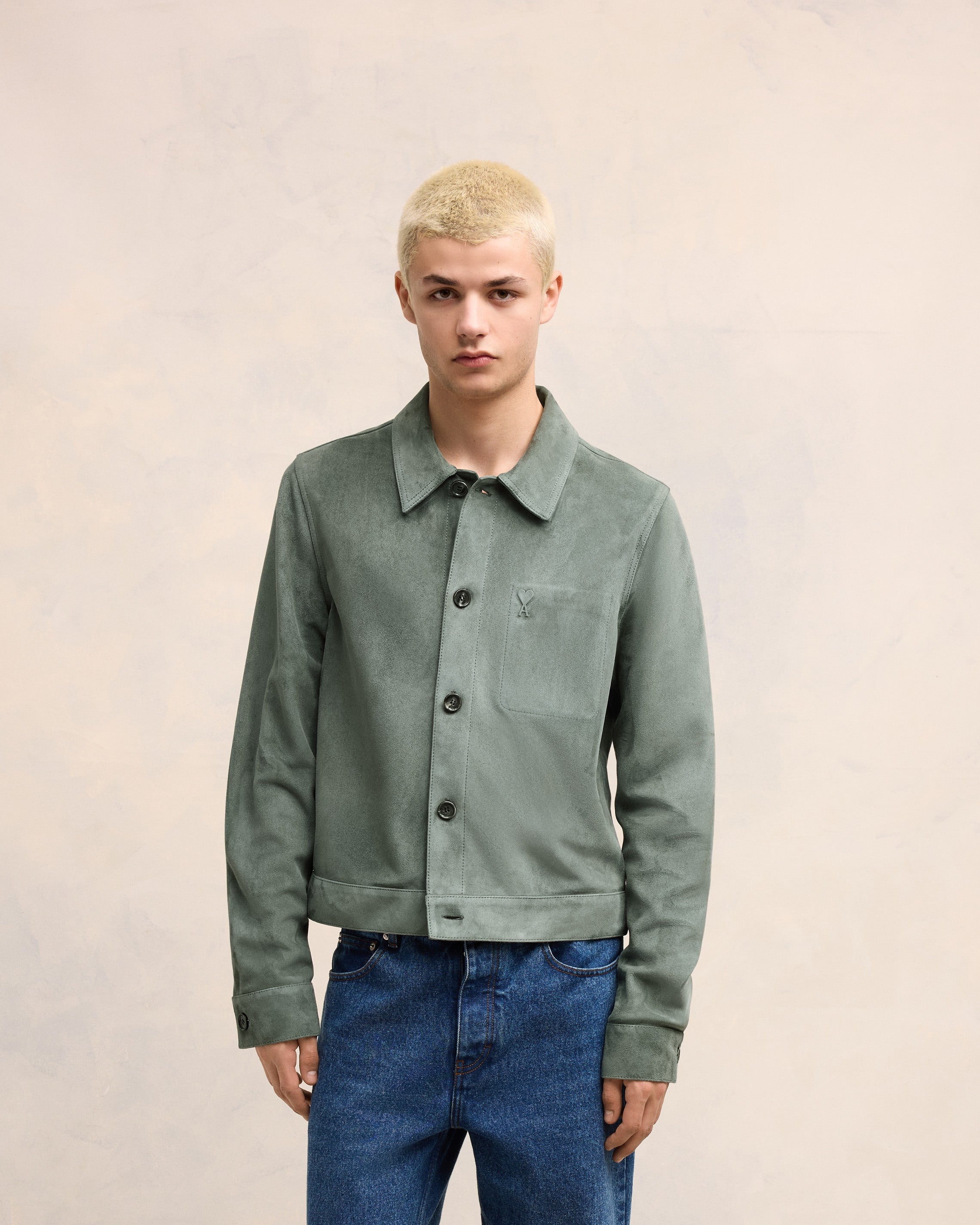 LEATHER BUTTONED OVERSHIRT - 3