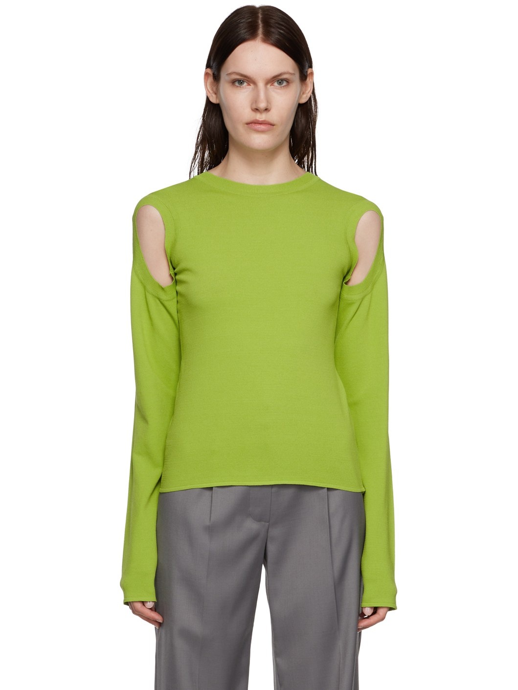 Green Armhole Sweater - 1