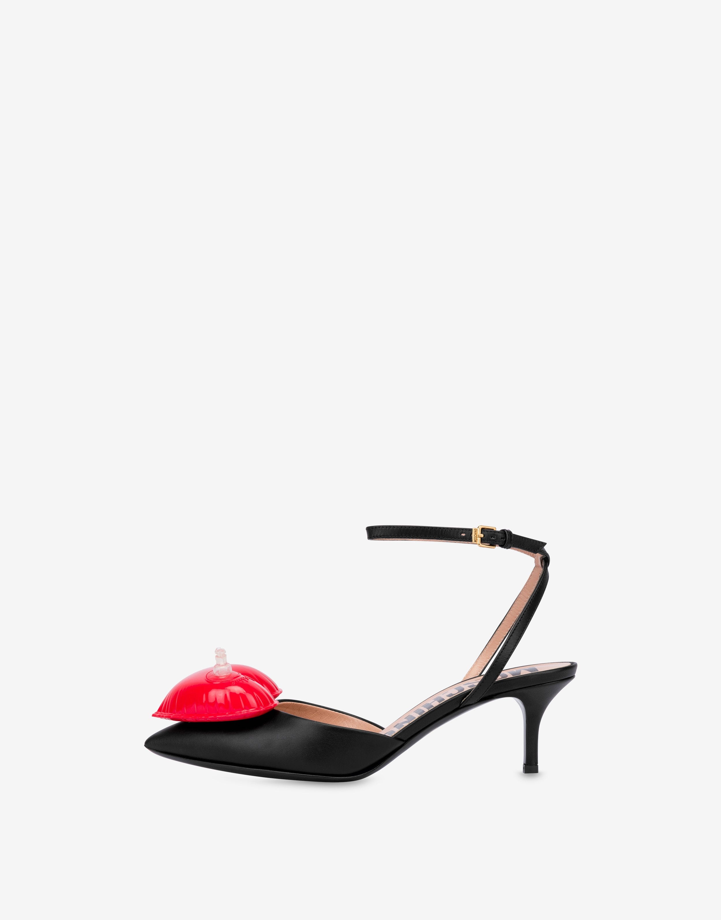 INFLATABLE HEART CALFSKIN SLINGBACKS - 2