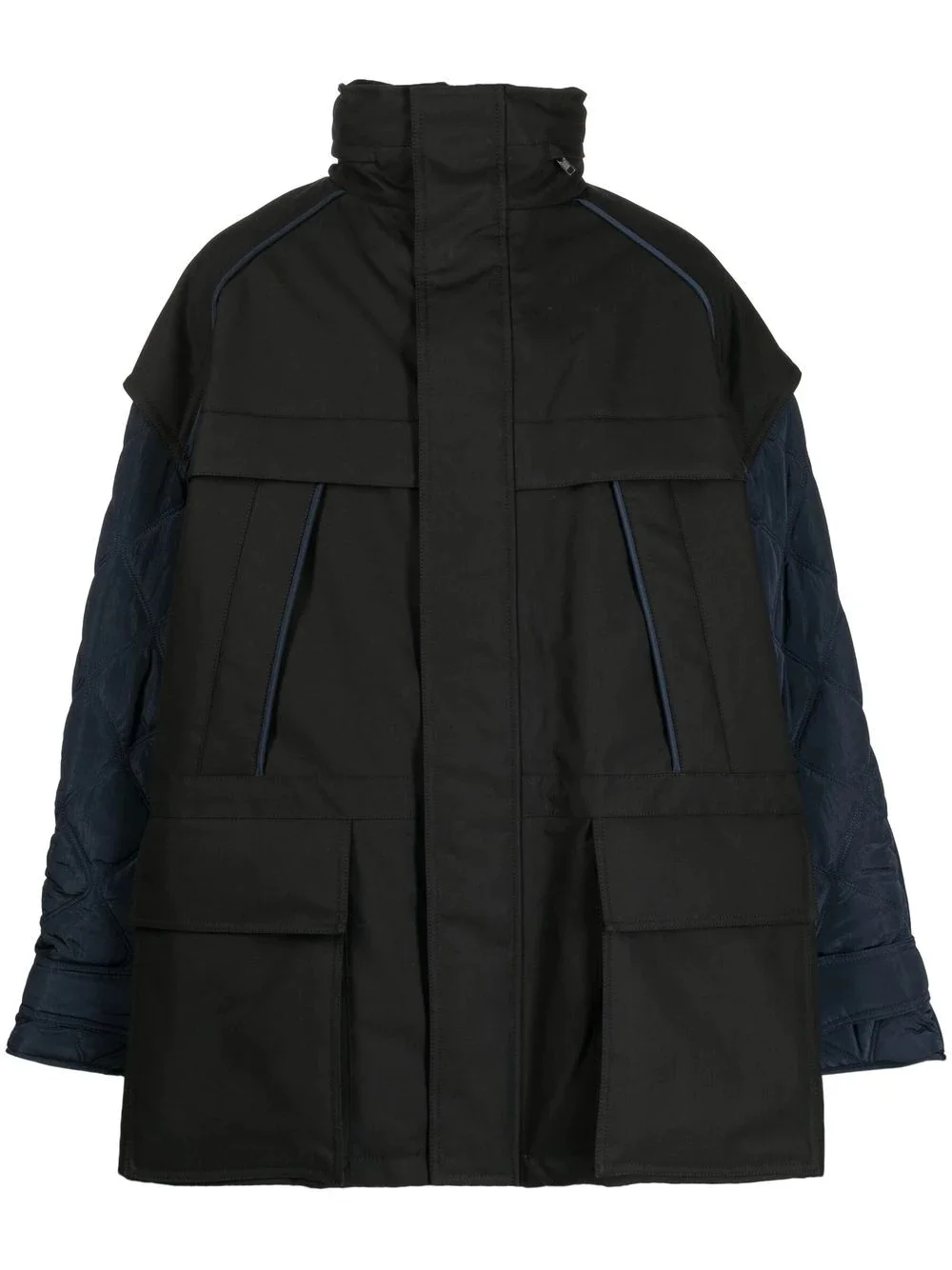 zip-up padded jacket - 1