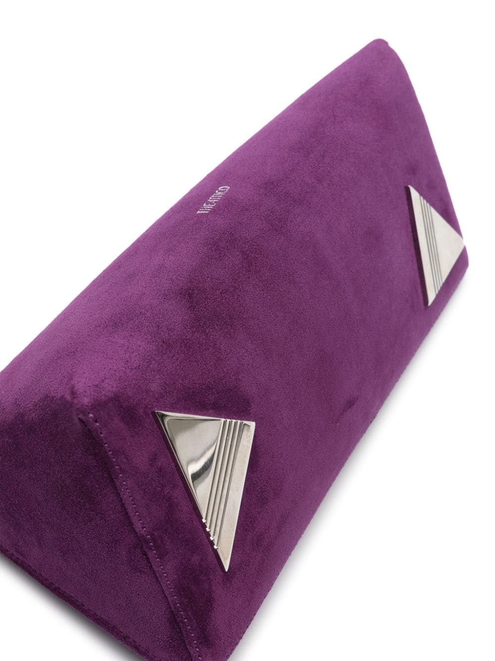 The Attico Midnight leather clutch bag - Purple