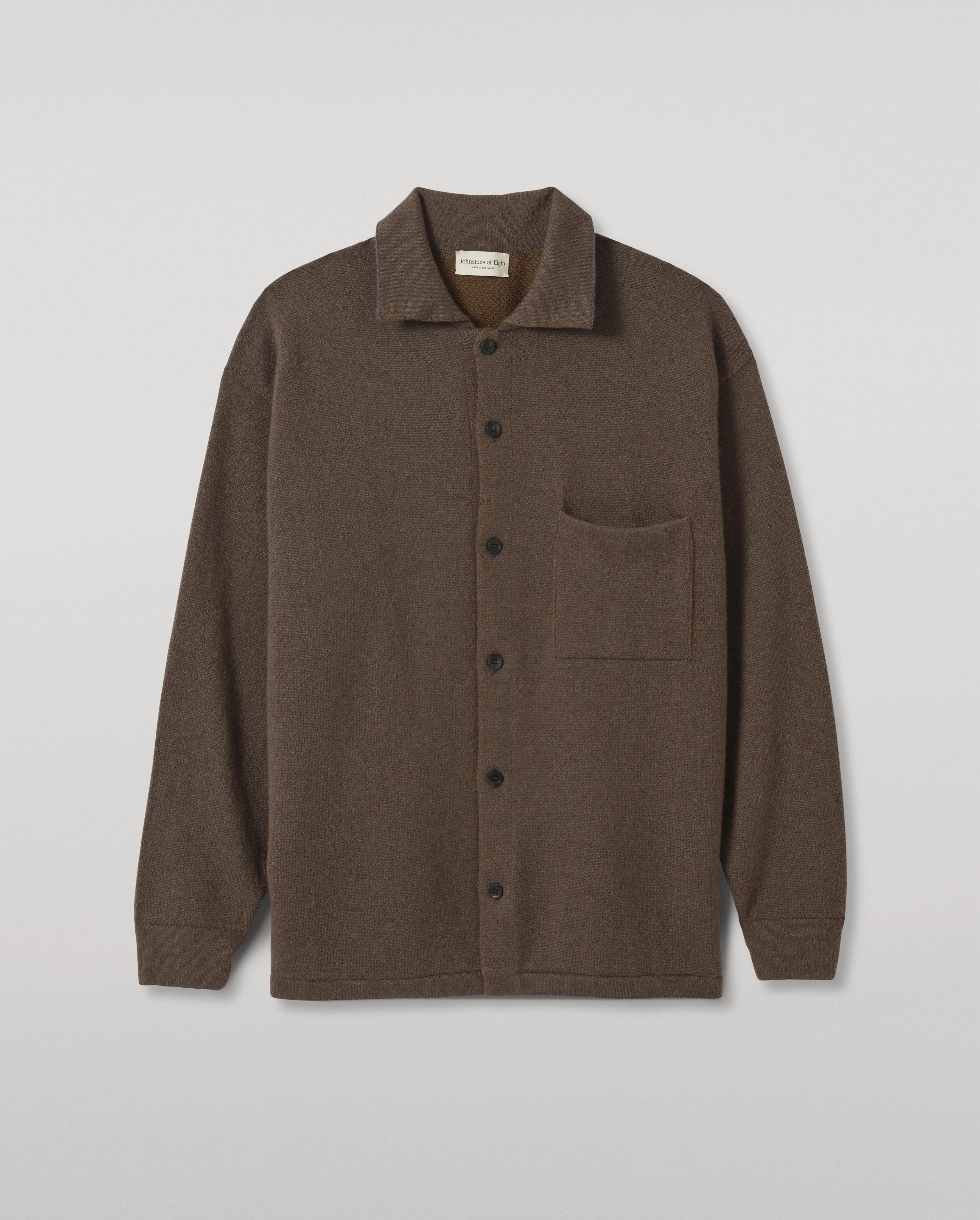 Tweel Grey & Green Cashmere Shirt - 1