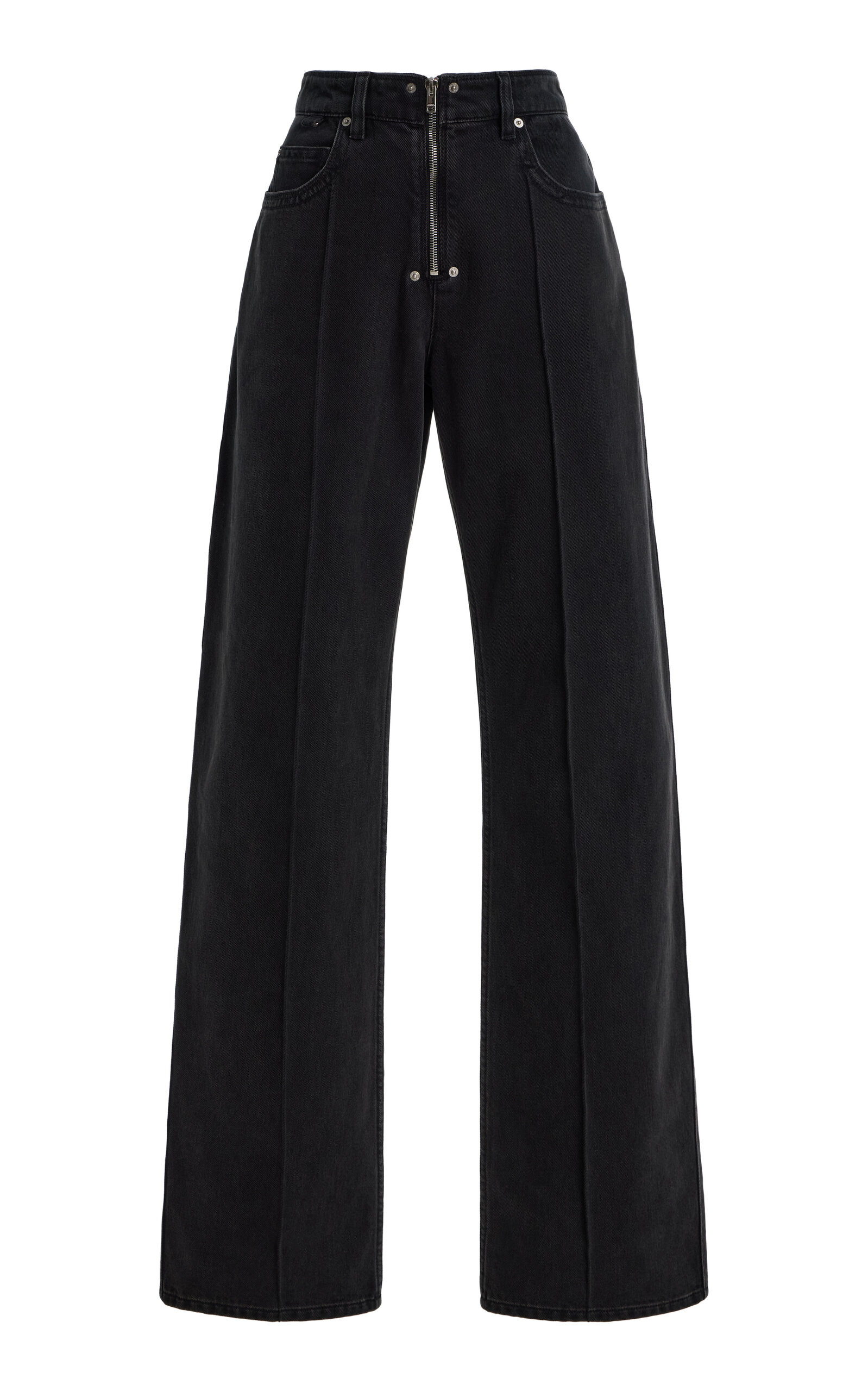 Stely Rigid High-Rise Straight-Leg Jeans black - 1