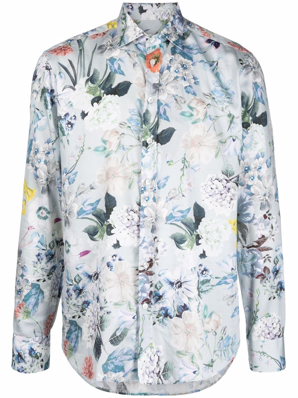 floral print cotton shirt - 1