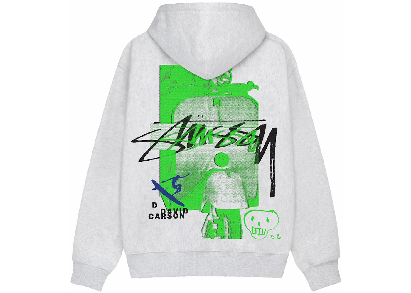 Stussy David Carson Vespa Hoodie Ash Heather - 2