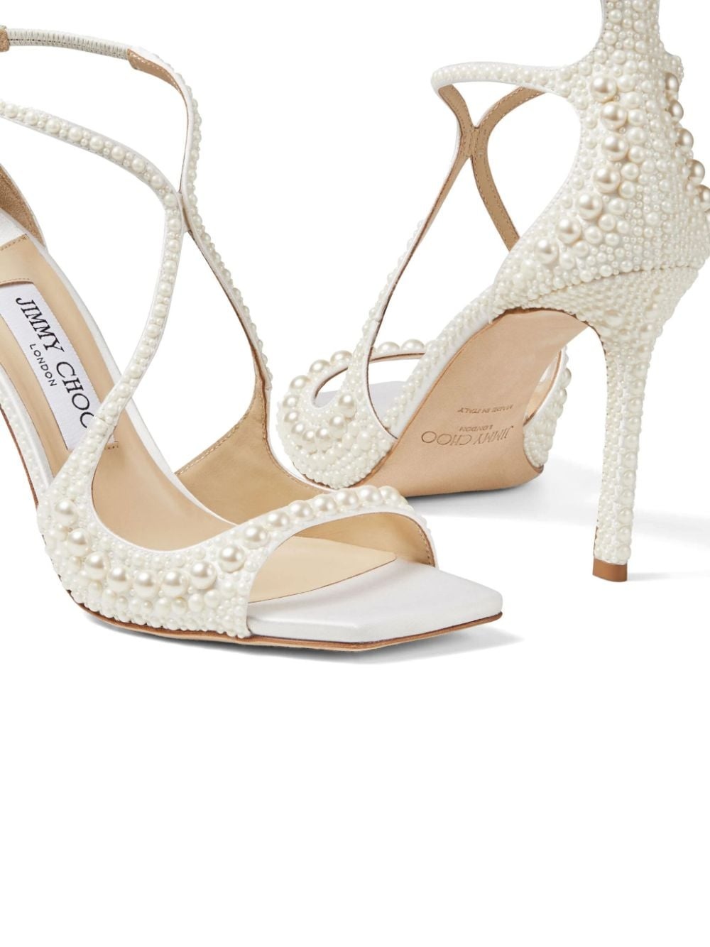 Azia 95mm pearl-embellished sandals - 5