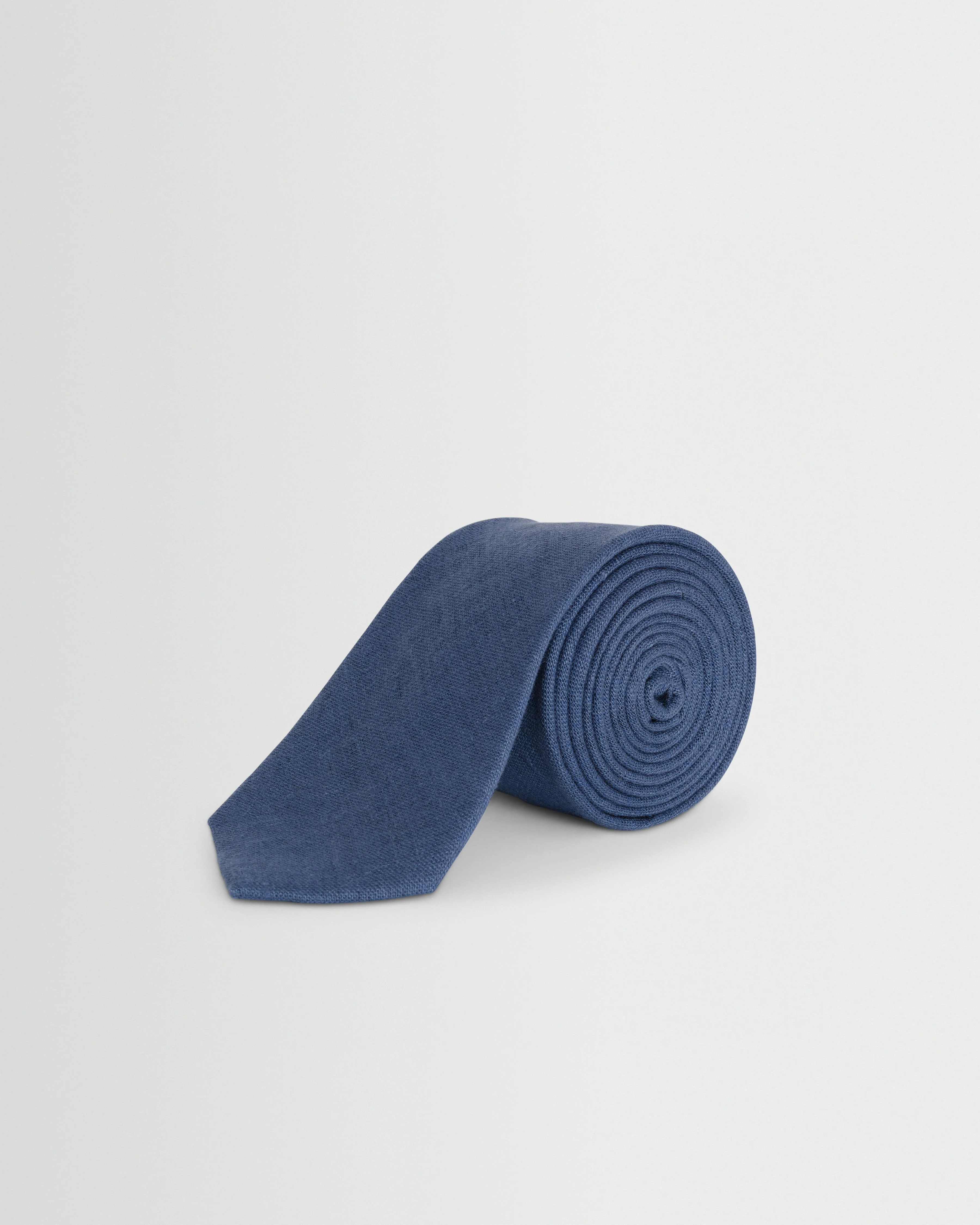 Pavillion - Mid Blue Linen Tie - 1