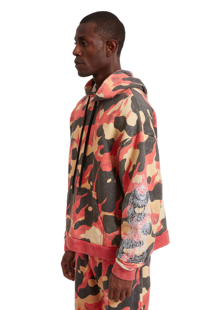 FLAME CAMO HOODED PULLOVER 4