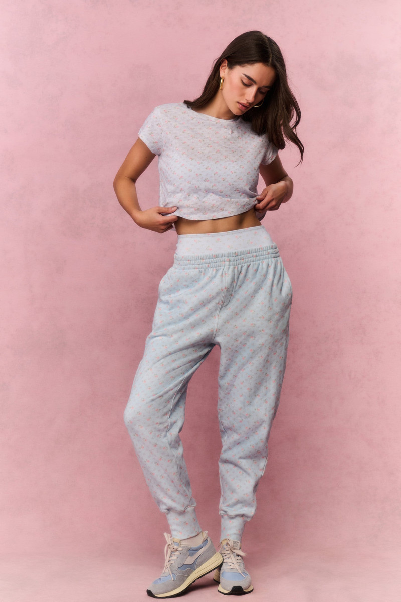 LoveShackFancy Sweetheart Lolana Cotton Sweatpants outlook