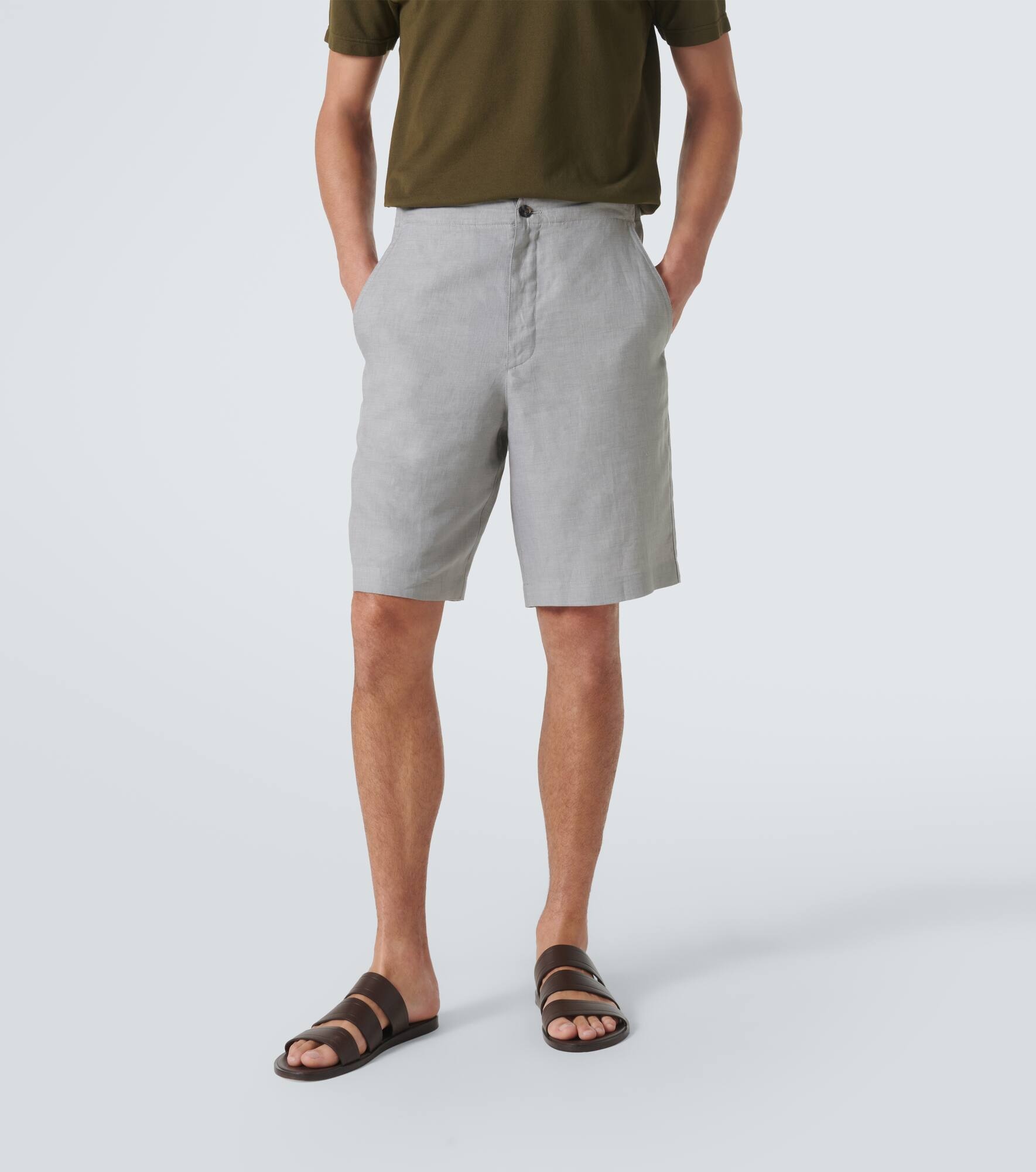Nolan flax Bermuda shorts - 3