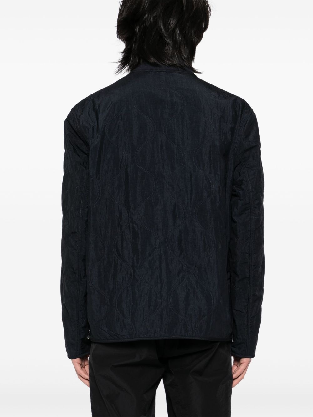 logo-patch padded jacket - 4