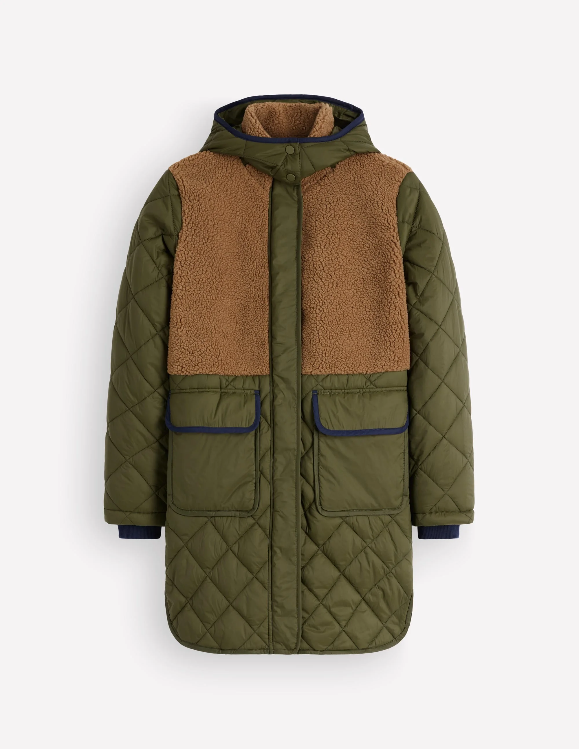Borg Mix Coat-Woodland Green - 1