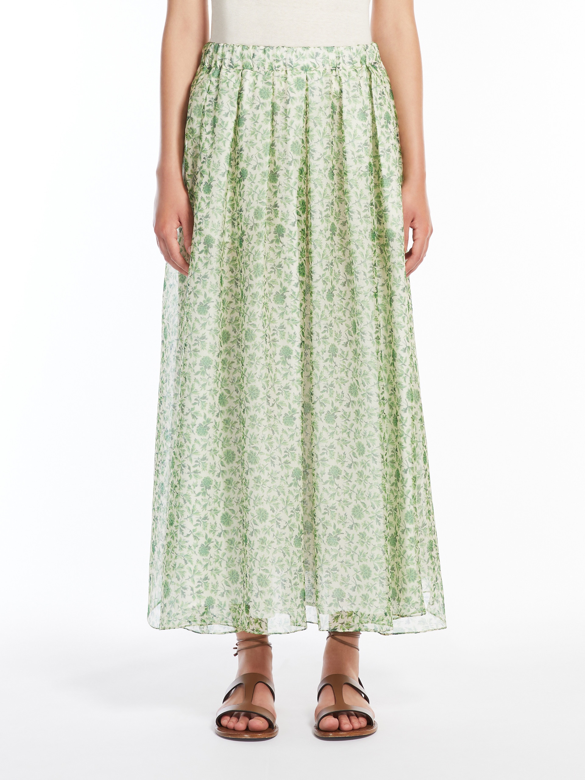 MARCA Silk organza flared skirt - 3