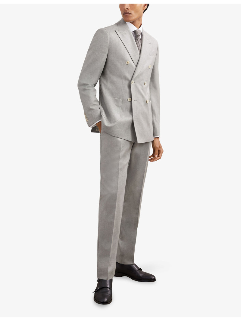 REISS Tyler Straight-Leg Wool Trousers outlook