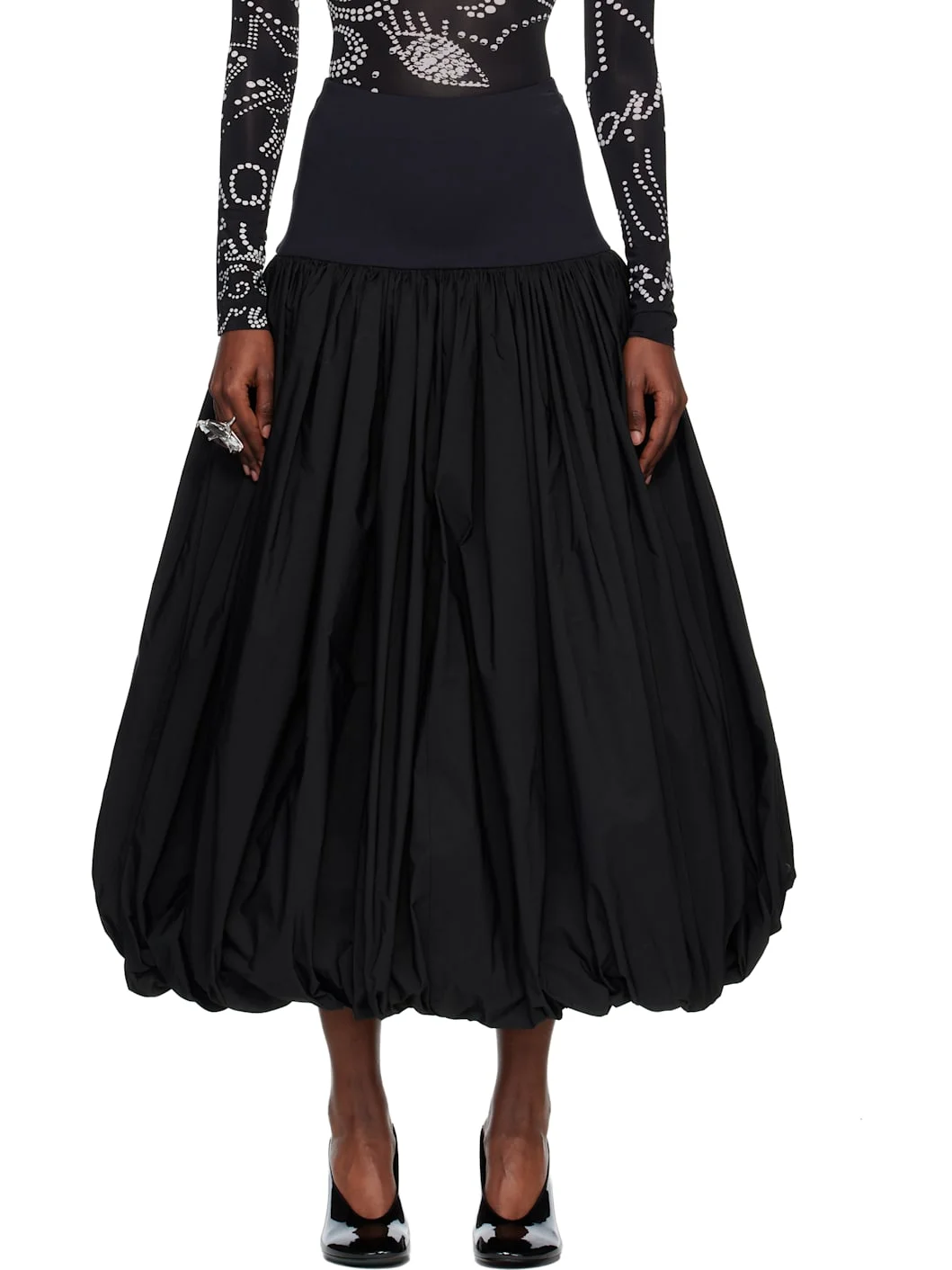 Black Ball Maxi Skirt - 1