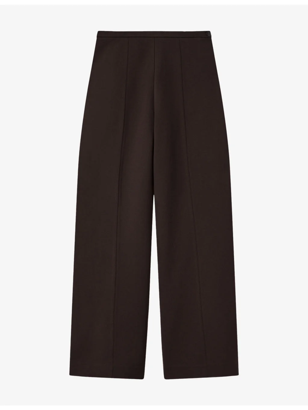 Wide-Leg Mid-Rise Stretch-Woven Trousers - 1