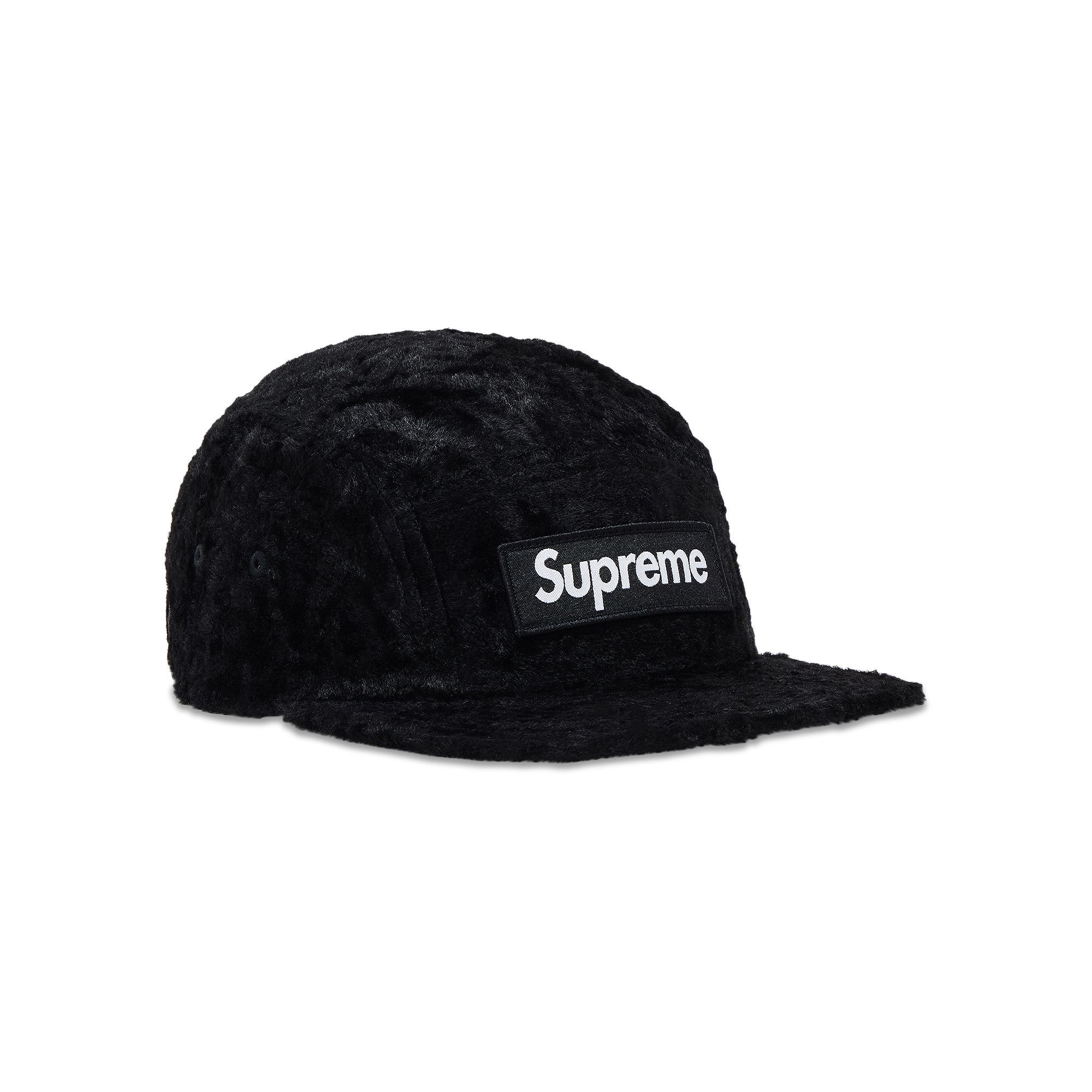 Supreme x Goodenough Crushed Rayon Pile Camp Cap 'Black' - 2