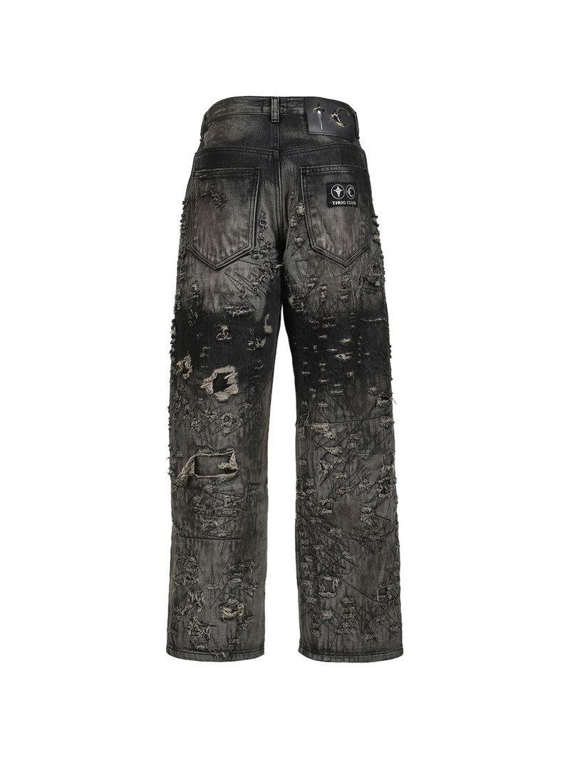 Thug Club hard-washed damaged denim jeans outlook