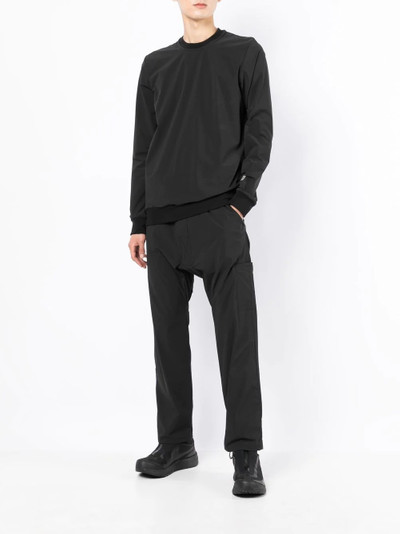 11 by Boris Bidjan Saberi asymmetric logo-patch sweatshirt outlook