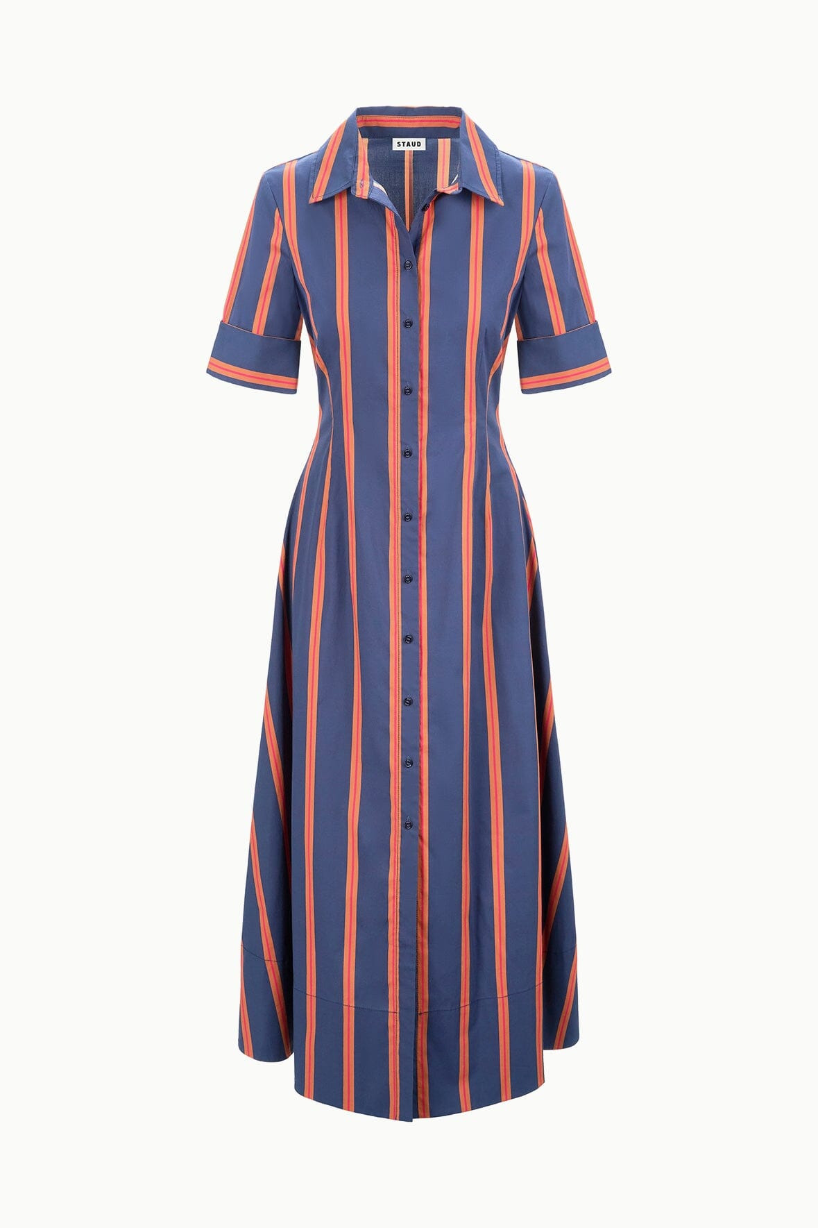 STAUD JOAN DRESS RAILROAD STRIPE - 6