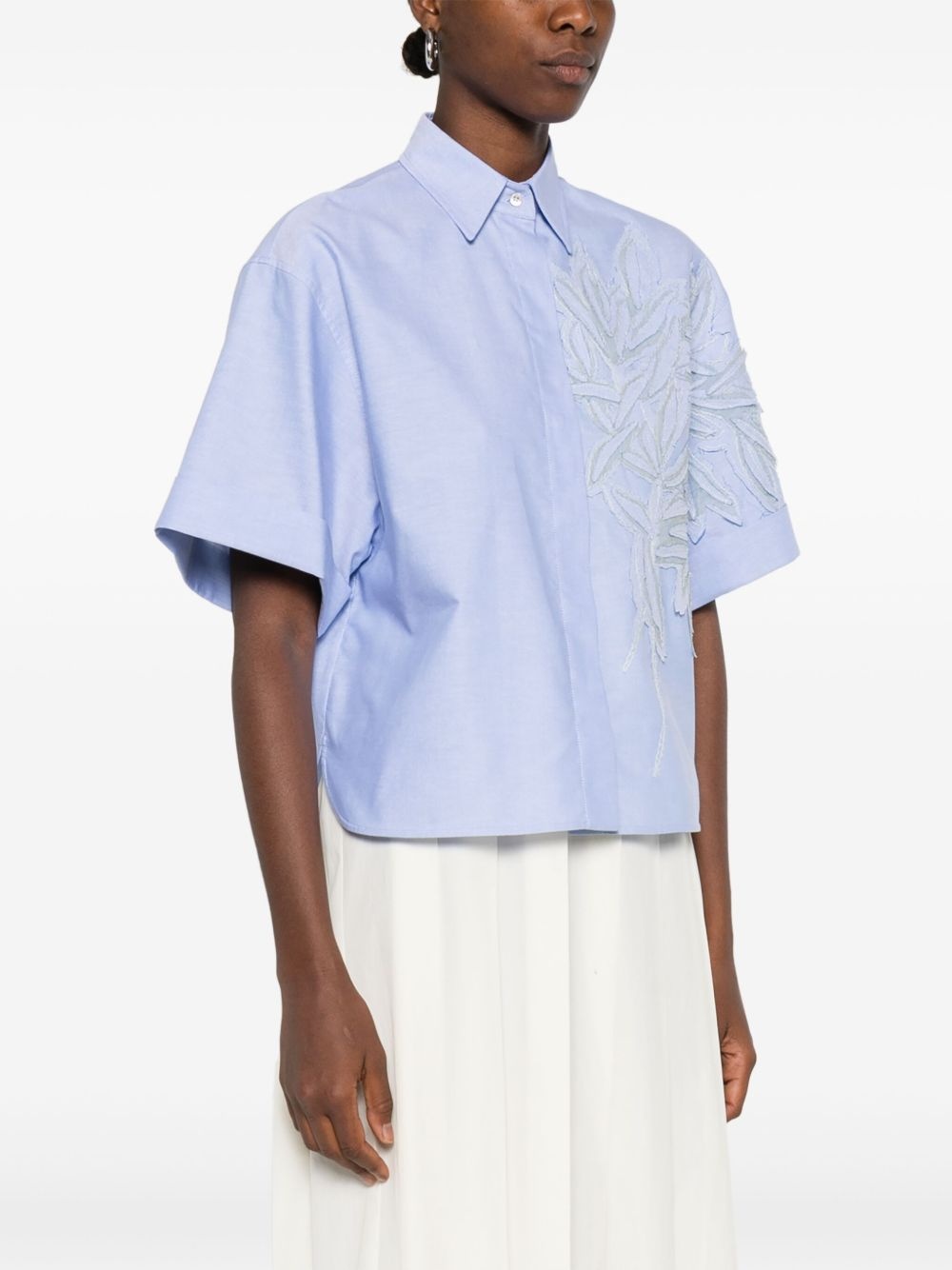 embroidered short-sleeve shirt - 3